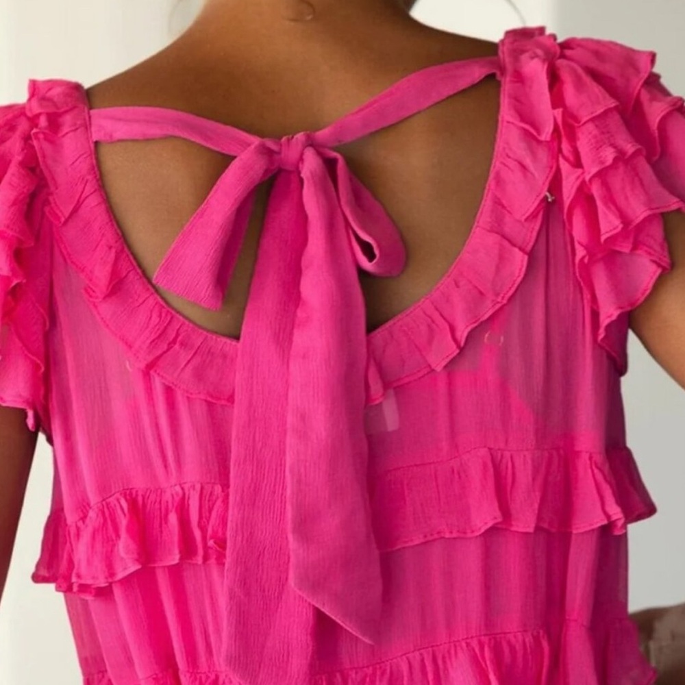 Cleobella Pink Ruffled Dress - Picture 2 of 7